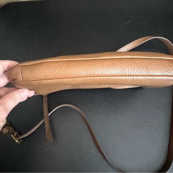 Fossil Gemma Tan/Brown Pebbled Leather Crossbody Handbag Purse Shoulder Bag - Picture 10 of 10